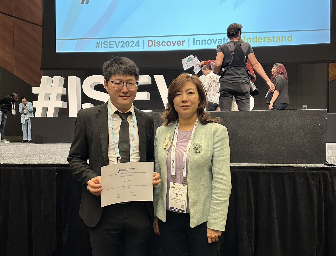 PhD graduate Dr. Keyang Xu receives ISEV Scholarship 2024